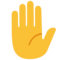 Raised Hand emoji on Google